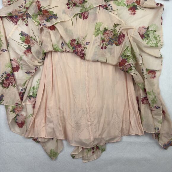 Morning Glory Smocked Floral Maxi Dress Pink M NWT - Picture 10 of 14